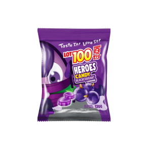 Cocoaland Lot100 Heroes Blackcurrant Candy (4x10x120g)