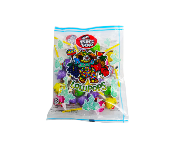 Big Top Mixed Fruits Lollipops (5x10x200g) - CHA YI TRADING SDN. BHD.