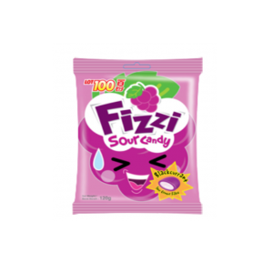 Cocoaland Lot100 Fizzi Blackcurrant Sour Candy (4x10x120g)