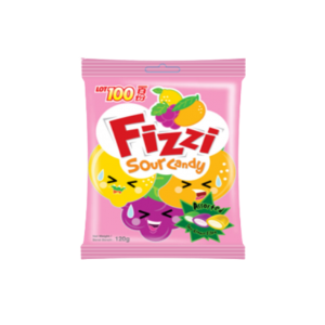 Cocoaland Lot100 Fizzi Assorted Sour Candy (4x10x120g)