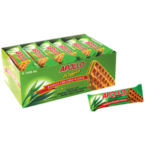 Apollo Pandan Creamed Wafer (12x24's)