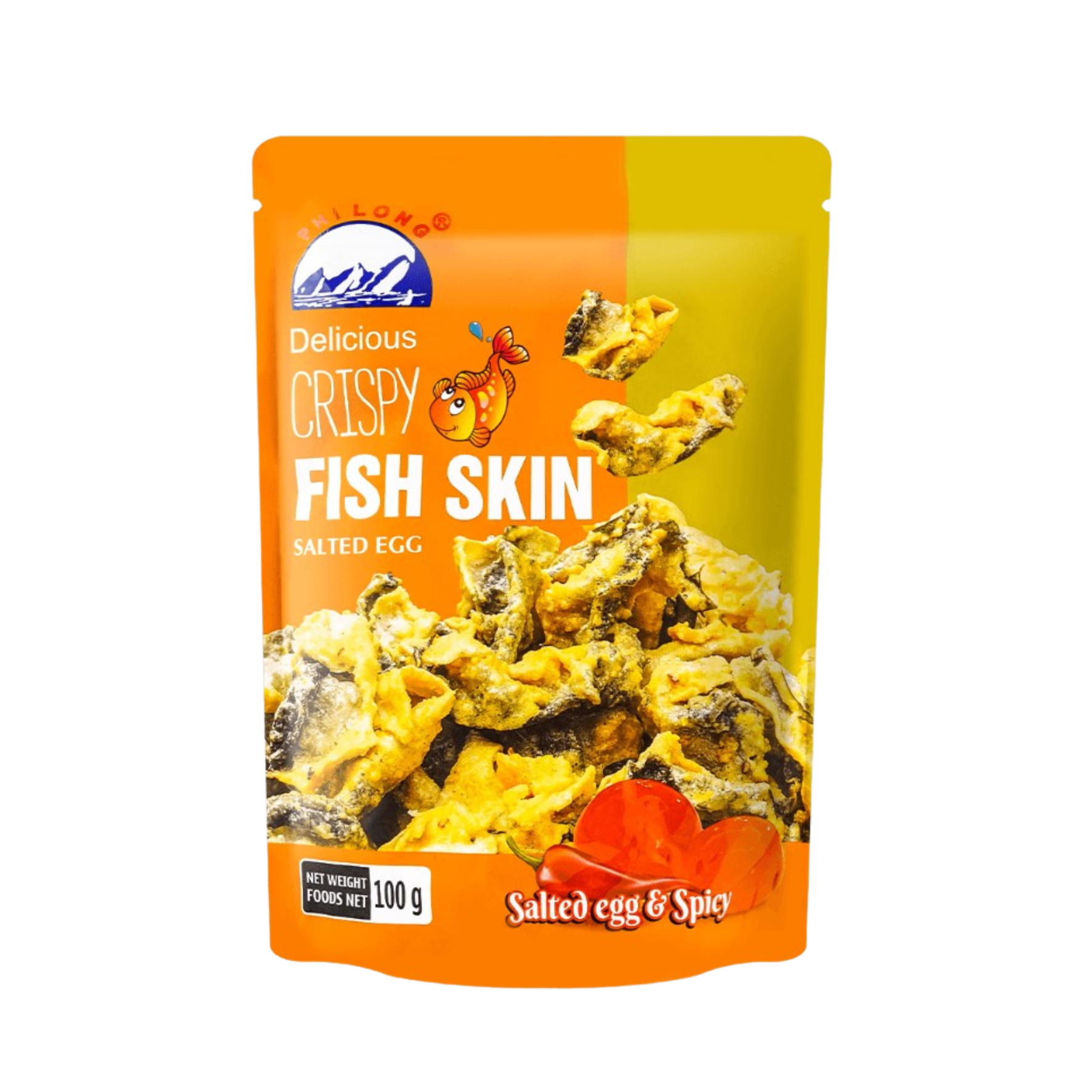 Crispy Fish Skin Salted Egg and Spicy (20x100g) CHA YI TRADING SDN. BHD.